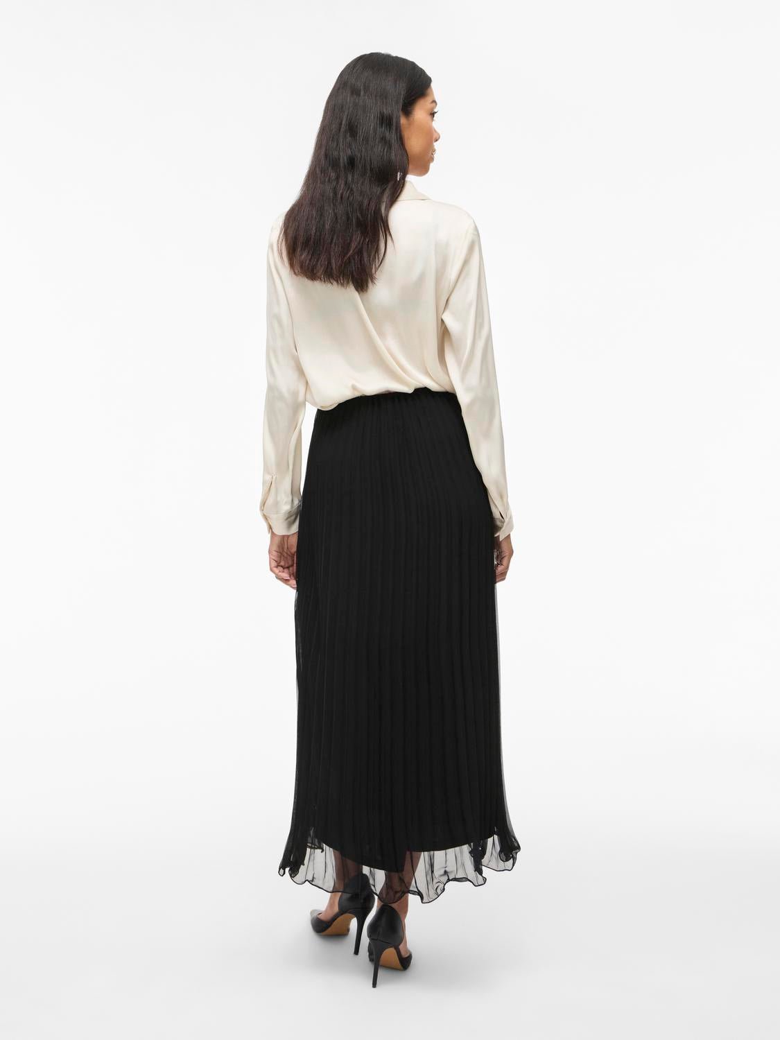 VICALLA Long Skirt - Black - VERO MODA & VILA Bergvik